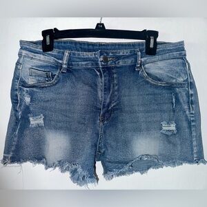 Distressed Denim Shorts
